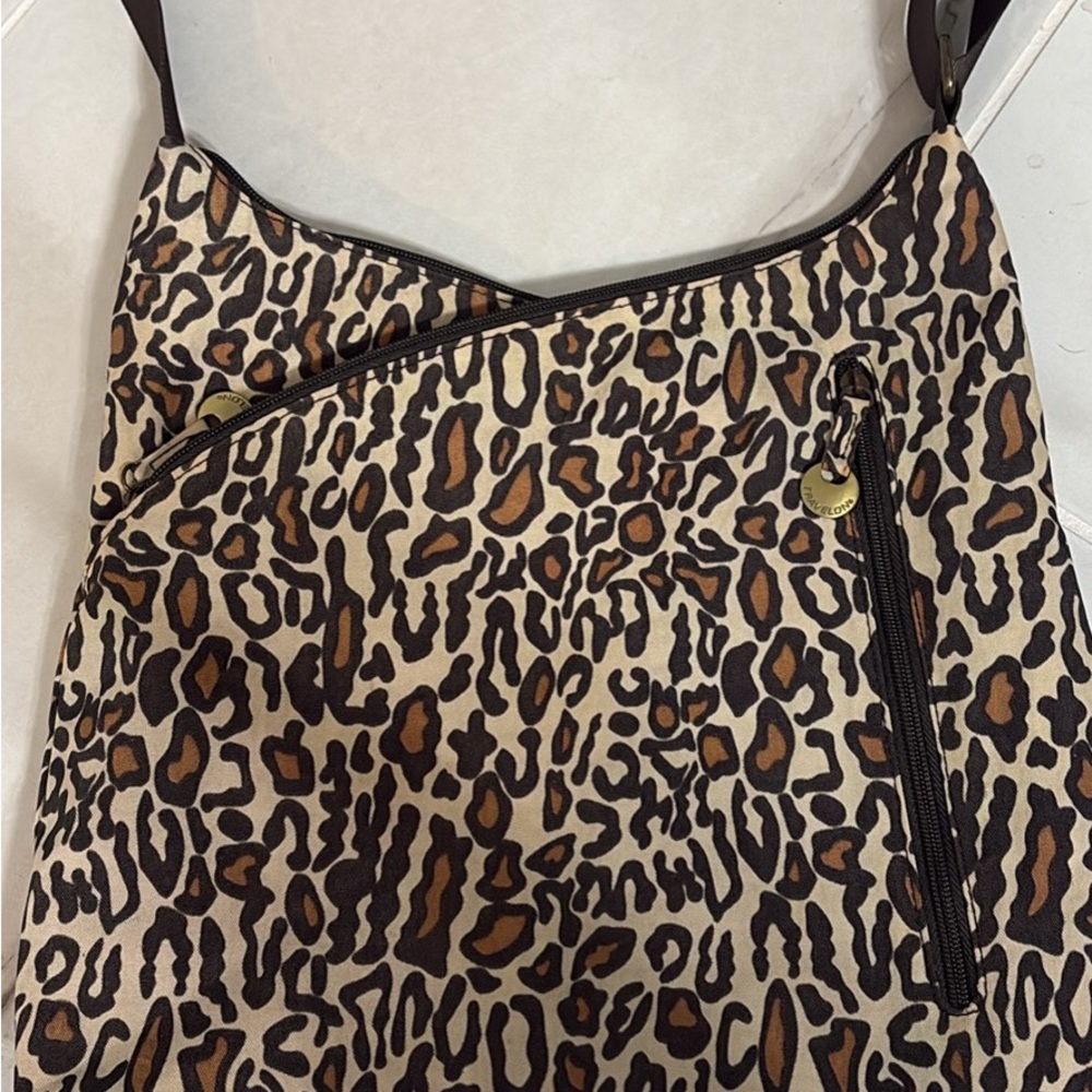 Travelon Leopard Print Shoulder Bag